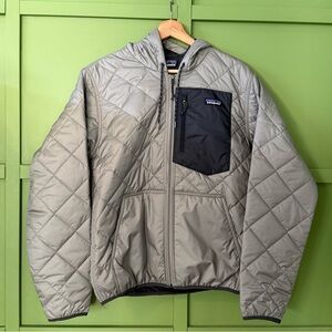 Patagonia Men's Quilted Puffer Jacket - Gray and Black